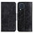 Leather Case Stands Flip Cover Holder M02L for Samsung Galaxy M32 4G Black