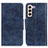 Leather Case Stands Flip Cover Holder M02L for Samsung Galaxy S21 FE 5G Blue