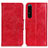 Leather Case Stands Flip Cover Holder M02L for Sony Xperia 1 IV SO-51C Red