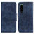 Leather Case Stands Flip Cover Holder M02L for Sony Xperia 5 III SO-53B Blue