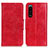 Leather Case Stands Flip Cover Holder M02L for Sony Xperia 5 III SO-53B Red