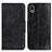 Leather Case Stands Flip Cover Holder M02L for Sony Xperia Ace III SO-53C Black