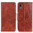 Leather Case Stands Flip Cover Holder M02L for Sony Xperia Ace III SO-53C Brown