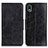 Leather Case Stands Flip Cover Holder M02L for Sony Xperia Ace III SOG08 Black