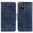 Leather Case Stands Flip Cover Holder M02L for Vivo iQOO Z6 5G Blue