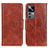 Leather Case Stands Flip Cover Holder M02L for Xiaomi Mi 12T 5G Brown