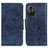 Leather Case Stands Flip Cover Holder M02L for Xiaomi Poco M4 5G Blue