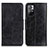 Leather Case Stands Flip Cover Holder M02L for Xiaomi Poco M4 Pro 5G Black