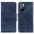 Leather Case Stands Flip Cover Holder M02L for Xiaomi Poco M4 Pro 5G Blue