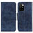 Leather Case Stands Flip Cover Holder M02L for Xiaomi Redmi 10 (2022) Blue