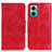 Leather Case Stands Flip Cover Holder M02L for Xiaomi Redmi 10 5G Red