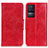 Leather Case Stands Flip Cover Holder M02L for Xiaomi Redmi K50 5G Red