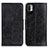 Leather Case Stands Flip Cover Holder M02L for Xiaomi Redmi Note 10 JE 5G Black