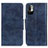 Leather Case Stands Flip Cover Holder M02L for Xiaomi Redmi Note 10 JE 5G Blue