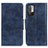 Leather Case Stands Flip Cover Holder M02L for Xiaomi Redmi Note 10T 5G Blue