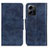 Leather Case Stands Flip Cover Holder M02L for Xiaomi Redmi Note 12 4G Blue