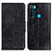 Leather Case Stands Flip Cover Holder M02L for Xiaomi Redmi Note 8 (2021) Black