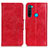 Leather Case Stands Flip Cover Holder M02L for Xiaomi Redmi Note 8 (2021) Red