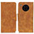 Leather Case Stands Flip Cover Holder M03L for Huawei Nova 8i Khaki