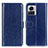 Leather Case Stands Flip Cover Holder M03L for Motorola Moto Edge 30 Ultra 5G Blue