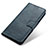 Leather Case Stands Flip Cover Holder M03L for Motorola Moto G Play (2023) Blue