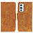 Leather Case Stands Flip Cover Holder M03L for OnePlus 9RT 5G Khaki