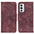 Leather Case Stands Flip Cover Holder M03L for OnePlus 9RT 5G Purple