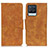 Leather Case Stands Flip Cover Holder M03L for Realme 8 Pro Khaki