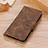 Leather Case Stands Flip Cover Holder M03L for Samsung Galaxy A32 4G Brown