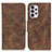 Leather Case Stands Flip Cover Holder M03L for Samsung Galaxy A33 5G Brown