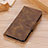 Leather Case Stands Flip Cover Holder M03L for Samsung Galaxy A52 4G Brown