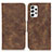 Leather Case Stands Flip Cover Holder M03L for Samsung Galaxy A53 5G Brown