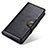 Leather Case Stands Flip Cover Holder M03L for Samsung Galaxy S22 Ultra 5G Black