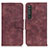 Leather Case Stands Flip Cover Holder M03L for Sony Xperia 1 III Purple