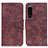 Leather Case Stands Flip Cover Holder M03L for Sony Xperia 5 III Purple