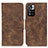 Leather Case Stands Flip Cover Holder M03L for Xiaomi Mi 11i 5G (2022) Brown