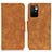 Leather Case Stands Flip Cover Holder M03L for Xiaomi Redmi Note 11 4G (2021) Khaki