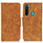 Leather Case Stands Flip Cover Holder M03L for Xiaomi Redmi Note 8 (2021) Khaki