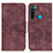 Leather Case Stands Flip Cover Holder M03L for Xiaomi Redmi Note 8 (2021) Purple