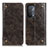 Leather Case Stands Flip Cover Holder M04L for OnePlus Nord N200 5G Bronze