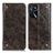 Leather Case Stands Flip Cover Holder M04L for Oppo A16s Brown