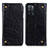Leather Case Stands Flip Cover Holder M04L for Oppo A55 5G Black