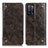 Leather Case Stands Flip Cover Holder M04L for Oppo A56 5G Bronze