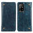 Leather Case Stands Flip Cover Holder M04L for Oppo A94 5G Blue