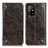 Leather Case Stands Flip Cover Holder M04L for Oppo A94 5G Bronze