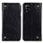 Leather Case Stands Flip Cover Holder M04L for Samsung Galaxy A22 4G Black