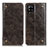 Leather Case Stands Flip Cover Holder M04L for Samsung Galaxy A22 4G Bronze