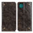 Leather Case Stands Flip Cover Holder M04L for Samsung Galaxy A22 5G Bronze