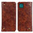 Leather Case Stands Flip Cover Holder M04L for Samsung Galaxy A22 5G Brown