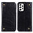 Leather Case Stands Flip Cover Holder M04L for Samsung Galaxy A53 5G Black